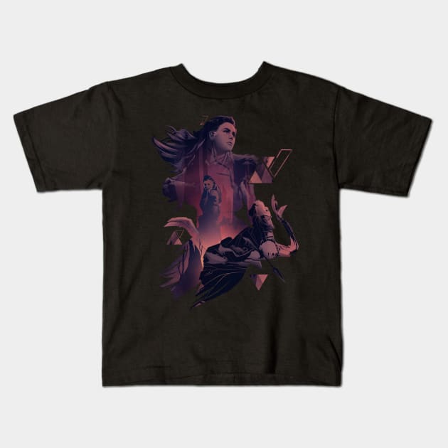 Aloy Horizon Kids T-Shirt by whydesign